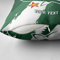 Zimbabwe Rugby Personalized Grunge Pillow Cover GO Sables - Wonder Print Shop