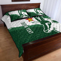 Zimbabwe Rugby Personalized Grunge Quilt Bed Set GO Sables - Wonder Print Shop
