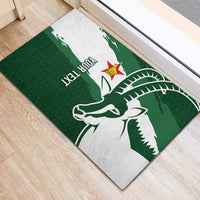 Zimbabwe Rugby Personalized Grunge Rubber Doormat GO Sables - Wonder Print Shop