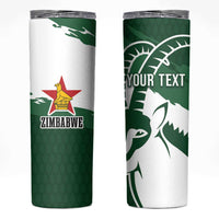 Zimbabwe Rugby Personalized Grunge Skinny Tumbler GO Sables - Wonder Print Shop