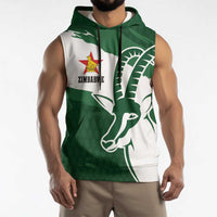 Zimbabwe Rugby Personalized Grunge Sleeveless Hoodie GO Sables - Wonder Print Shop