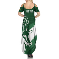 Zimbabwe Rugby Personalized Grunge Summer Maxi Dress GO Sables - Wonder Print Shop