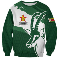 Zimbabwe Rugby Personalized Grunge Sweatshirt GO Sables - Wonder Print Shop