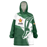 Zimbabwe Rugby Personalized Grunge Wearable Blanket Hoodie GO Sables - Wonder Print Shop