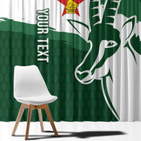 Zimbabwe Rugby Personalized Grunge Window Curtain GO Sables - Wonder Print Shop