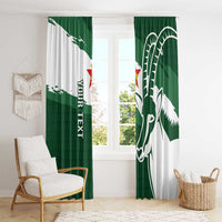 Zimbabwe Rugby Personalized Grunge Window Curtain GO Sables - Wonder Print Shop