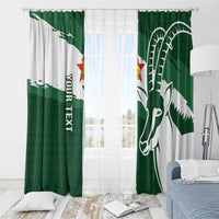 Zimbabwe Rugby Personalized Grunge Window Curtain GO Sables - Wonder Print Shop