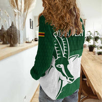 Zimbabwe Rugby Personalized Grunge Women Casual Shirt GO Sables - Wonder Print Shop