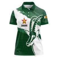Zimbabwe Rugby Personalized Grunge Women Polo Shirt GO Sables - Wonder Print Shop