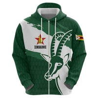 Zimbabwe Rugby Personalized Grunge Zip Hoodie GO Sables - Wonder Print Shop