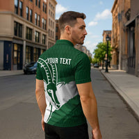 Zimbabwe Rugby Personalized Grunge Zipper Polo Shirt GO Sables - Wonder Print Shop