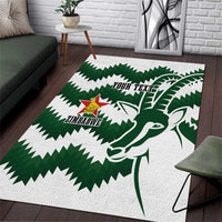 Zimbabwe Rugby The Sables Personalized Area Rug Retro Jersey Inspired - Wonder Print Shop