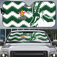 Zimbabwe Rugby The Sables Personalized Auto Sun Shade Retro Jersey Inspired - Wonder Print Shop