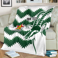Zimbabwe Rugby The Sables Personalized Blanket Retro Jersey Inspired - Wonder Print Shop