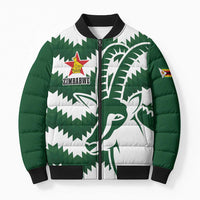 Zimbabwe Rugby The Sables Personalized Bomber Puffer Jacket Retro Jersey Inspired - Wonder Print Shop