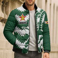 Zimbabwe Rugby The Sables Personalized Bomber Puffer Jacket Retro Jersey Inspired - Wonder Print Shop