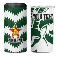 Zimbabwe Rugby The Sables Personalized 4 in 1 Can Cooler Tumbler Retro Jersey Inspired - Wonder Print Shop