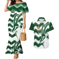 Zimbabwe Rugby The Sables Personalized Couples Matching Mermaid Dress and Hawaiian Shirt Retro Jersey Inspired - Wonder Print Shop
