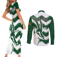 Zimbabwe Rugby The Sables Personalized Couples Matching Short Sleeve Bodycon Dress and Long Sleeve Button Shirt Retro Jersey Inspired - Wonder Print Shop