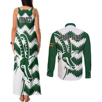 Zimbabwe Rugby The Sables Personalized Couples Matching Tank Maxi Dress and Long Sleeve Button Shirt Retro Jersey Inspired - Wonder Print Shop