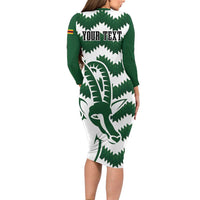 Zimbabwe Rugby The Sables Personalized Family Matching Long Sleeve Bodycon Dress and Hawaiian Shirt Retro Jersey Inspired - Wonder Print Shop