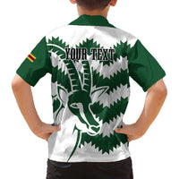 Zimbabwe Rugby The Sables Personalized Family Matching Off The Shoulder Long Sleeve Dress and Hawaiian Shirt Retro Jersey Inspired - Wonder Print Shop