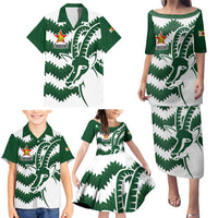 Zimbabwe Rugby The Sables Personalized Family Matching Puletasi and Hawaiian Shirt Retro Jersey Inspired - Wonder Print Shop