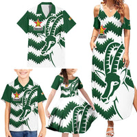 Zimbabwe Rugby The Sables Personalized Family Matching Summer Maxi Dress and Hawaiian Shirt Retro Jersey Inspired - Wonder Print Shop