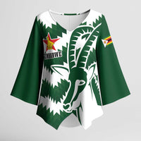 Zimbabwe Rugby The Sables Personalized Kimono Sleeve Blouse Retro Jersey Inspired - Wonder Print Shop