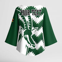 Zimbabwe Rugby The Sables Personalized Kimono Sleeve Blouse Retro Jersey Inspired - Wonder Print Shop
