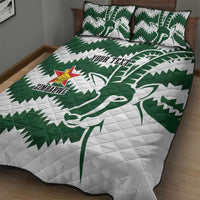 Zimbabwe Rugby The Sables Personalized Quilt Bed Set Retro Jersey Inspired - Wonder Print Shop