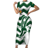 Zimbabwe Rugby The Sables Personalized Short Sleeve Bodycon Dress Retro Jersey Inspired - Wonder Print Shop