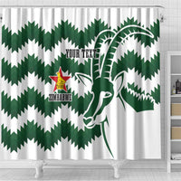 Zimbabwe Rugby The Sables Personalized Shower Curtain Retro Jersey Inspired - Wonder Print Shop