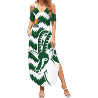 Zimbabwe Rugby The Sables Personalized Summer Maxi Dress Retro Jersey Inspired - Wonder Print Shop