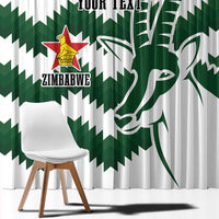 Zimbabwe Rugby The Sables Personalized Window Curtain Retro Jersey Inspired - Wonder Print Shop
