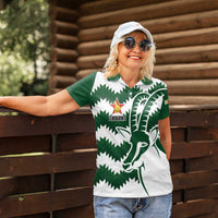 Zimbabwe Rugby The Sables Personalized Women Polo Shirt Retro Jersey Inspired - Wonder Print Shop