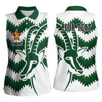 Zimbabwe Rugby The Sables Personalized Women Sleeveless Polo Shirt Retro Jersey Inspired - Wonder Print Shop
