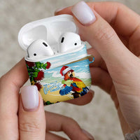 Have A Very Beach Christmas AirPods Case Parrot By Lehua Flower - Wonder Print Shop