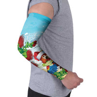 Have A Very Beach Christmas Arm Sleeves Parrot By Lehua Flower - Wonder Print Shop