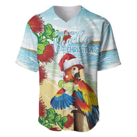 Have A Very Beach Christmas Baseball Jersey Parrot By Lehua Flower - Wonder Print Shop