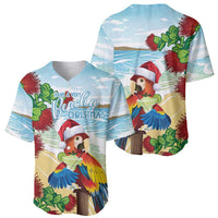 Have A Very Beach Christmas Baseball Jersey Parrot By Lehua Flower - Wonder Print Shop
