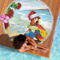 Have A Very Beach Christmas Beach Blanket Parrot By Lehua Flower - Wonder Print Shop