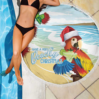 Have A Very Beach Christmas Beach Blanket Parrot By Lehua Flower - Wonder Print Shop
