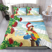 Have A Very Beach Christmas Bedding Set Parrot By Lehua Flower - Wonder Print Shop