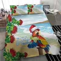 Have A Very Beach Christmas Bedding Set Parrot By Lehua Flower - Wonder Print Shop