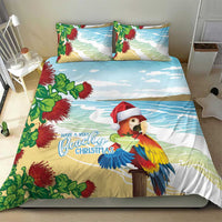 Have A Very Beach Christmas Bedding Set Parrot By Lehua Flower - Wonder Print Shop