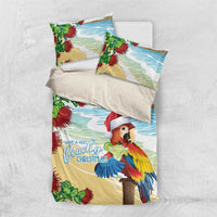 Have A Very Beach Christmas Bedding Set Parrot By Lehua Flower - Wonder Print Shop