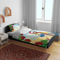 Have A Very Beach Christmas Bedding Set Parrot By Lehua Flower - Wonder Print Shop