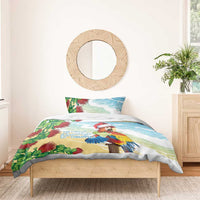 Have A Very Beach Christmas Bedding Set Parrot By Lehua Flower - Wonder Print Shop