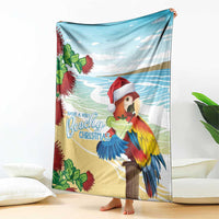 Have A Very Beach Christmas Blanket Parrot By Lehua Flower - Wonder Print Shop